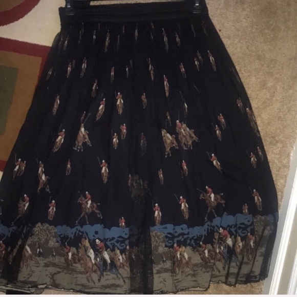 🖤RARE VINTAGE🖤 POLO PRINTED SKIRT WITH MESH🖤 - Picture 4 of 5